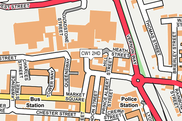CW1 2HD map - OS OpenMap – Local (Ordnance Survey) CW1 2HD map - OS OpenMap – Local (Ordnance Survey)