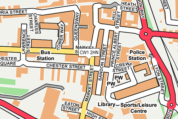 CW1 2HN map - OS OpenMap – Local (Ordnance Survey) CW1 2HN map - OS OpenMap – Local (Ordnance Survey)