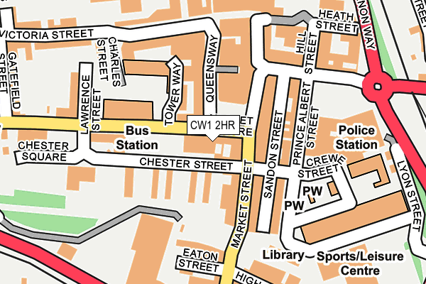CW1 2HR map - OS OpenMap – Local (Ordnance Survey) CW1 2HR map - OS OpenMap – Local (Ordnance Survey)