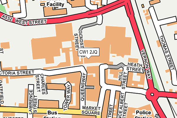 CW1 2JQ map - OS OpenMap – Local (Ordnance Survey) CW1 2JQ map - OS OpenMap – Local (Ordnance Survey)