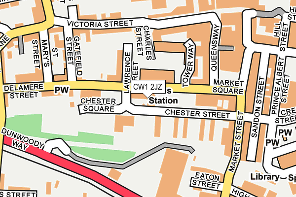 CW1 2JZ map - OS OpenMap – Local (Ordnance Survey) CW1 2JZ map - OS OpenMap – Local (Ordnance Survey)
