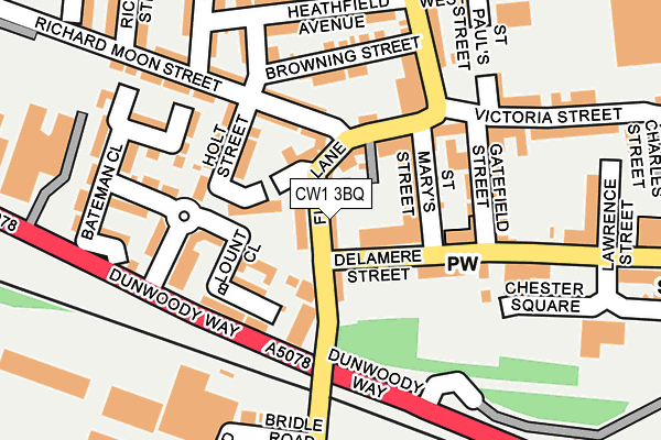 CW1 3BQ map - OS OpenMap – Local (Ordnance Survey) CW1 3BQ map - OS OpenMap – Local (Ordnance Survey)