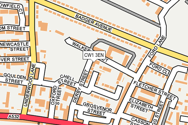 CW1 3EN map - OS OpenMap – Local (Ordnance Survey) CW1 3EN map - OS OpenMap – Local (Ordnance Survey)