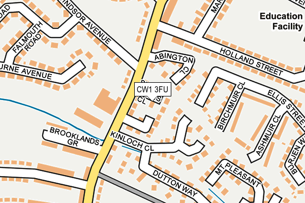 CW1 3FU map - OS OpenMap – Local (Ordnance Survey) CW1 3FU map - OS OpenMap – Local (Ordnance Survey)
