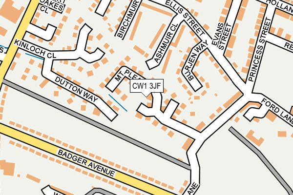 CW1 3JF map - OS OpenMap – Local (Ordnance Survey) CW1 3JF map - OS OpenMap – Local (Ordnance Survey)
