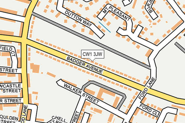 CW1 3JW map - OS OpenMap – Local (Ordnance Survey) CW1 3JW map - OS OpenMap – Local (Ordnance Survey)