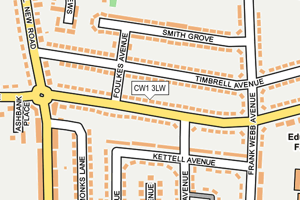 CW1 3LW map - OS OpenMap – Local (Ordnance Survey) CW1 3LW map - OS OpenMap – Local (Ordnance Survey)