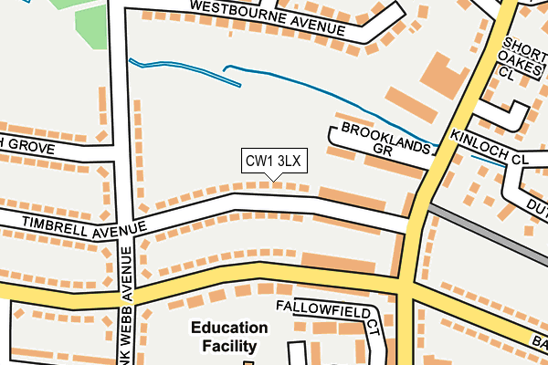 CW1 3LX map - OS OpenMap – Local (Ordnance Survey) CW1 3LX map - OS OpenMap – Local (Ordnance Survey)