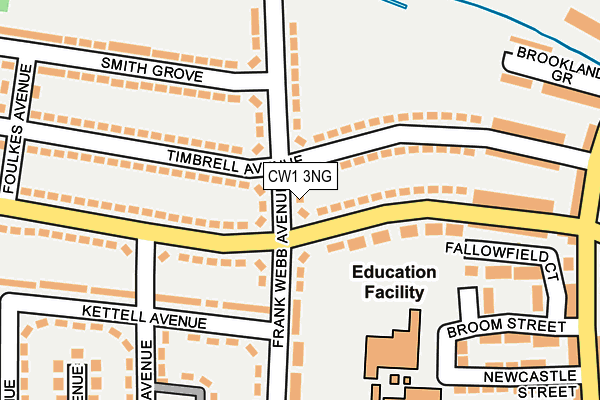 CW1 3NG map - OS OpenMap – Local (Ordnance Survey) CW1 3NG map - OS OpenMap – Local (Ordnance Survey)