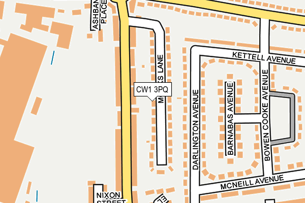 CW1 3PQ map - OS OpenMap – Local (Ordnance Survey) CW1 3PQ map - OS OpenMap – Local (Ordnance Survey)