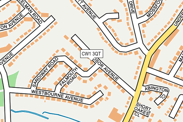 CW1 3QT map - OS OpenMap – Local (Ordnance Survey) CW1 3QT map - OS OpenMap – Local (Ordnance Survey)