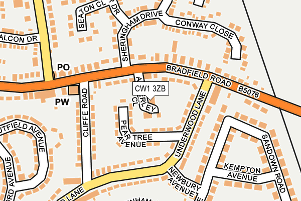 CW1 3ZB map - OS OpenMap – Local (Ordnance Survey) CW1 3ZB map - OS OpenMap – Local (Ordnance Survey)