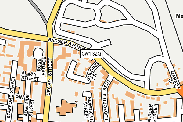 CW1 3ZQ map - OS OpenMap – Local (Ordnance Survey) CW1 3ZQ map - OS OpenMap – Local (Ordnance Survey)