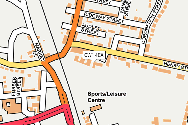 CW1 4EA map - OS OpenMap – Local (Ordnance Survey) CW1 4EA map - OS OpenMap – Local (Ordnance Survey)