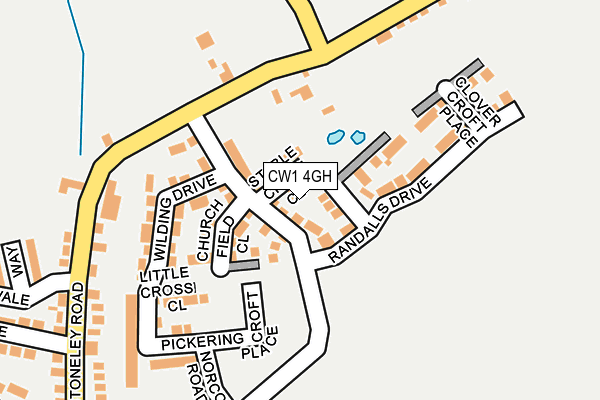 CW1 4GH map - OS OpenMap – Local (Ordnance Survey) CW1 4GH map - OS OpenMap – Local (Ordnance Survey)