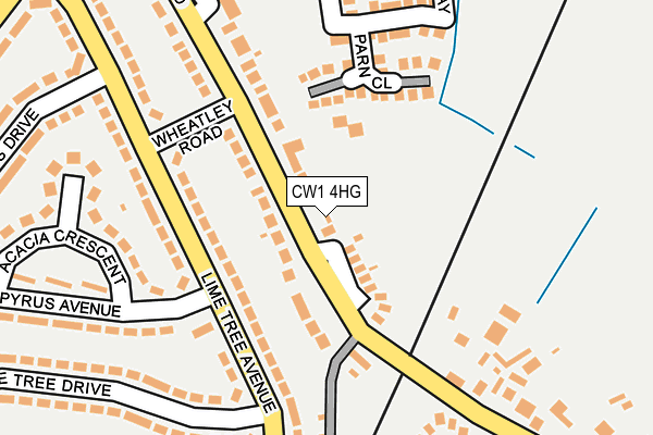 CW1 4HG map - OS OpenMap – Local (Ordnance Survey) CW1 4HG map - OS OpenMap – Local (Ordnance Survey)