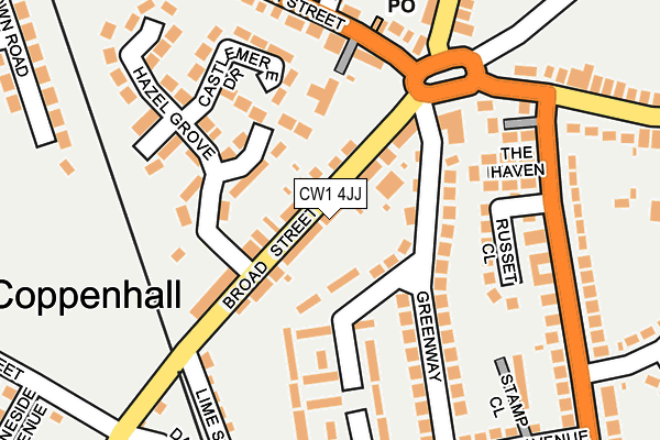 CW1 4JJ map - OS OpenMap – Local (Ordnance Survey) CW1 4JJ map - OS OpenMap – Local (Ordnance Survey)
