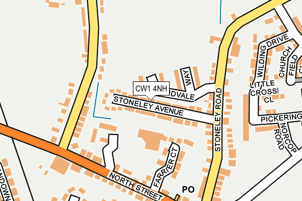 CW1 4NH map - OS OpenMap – Local (Ordnance Survey) CW1 4NH map - OS OpenMap – Local (Ordnance Survey)