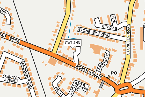 CW1 4NN map - OS OpenMap – Local (Ordnance Survey) CW1 4NN map - OS OpenMap – Local (Ordnance Survey)