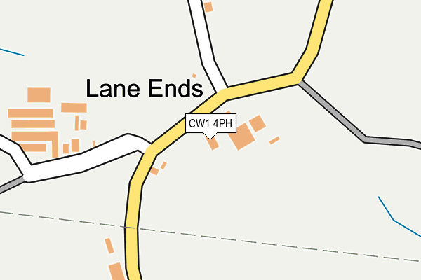 CW1 4PH map - OS OpenMap – Local (Ordnance Survey) CW1 4PH map - OS OpenMap – Local (Ordnance Survey)