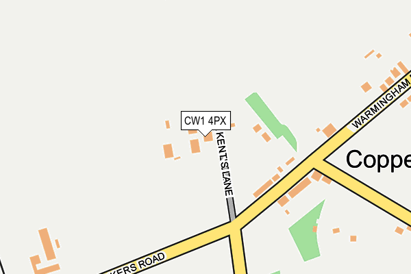 CW1 4PX map - OS OpenMap – Local (Ordnance Survey) CW1 4PX map - OS OpenMap – Local (Ordnance Survey)