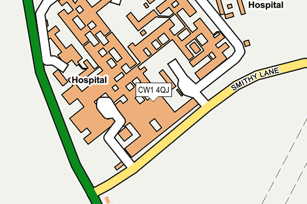 CW1 4QJ map - OS OpenMap – Local (Ordnance Survey) CW1 4QJ map - OS OpenMap – Local (Ordnance Survey)