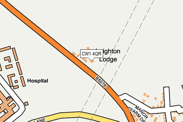 CW1 4QR map - OS OpenMap – Local (Ordnance Survey) CW1 4QR map - OS OpenMap – Local (Ordnance Survey)