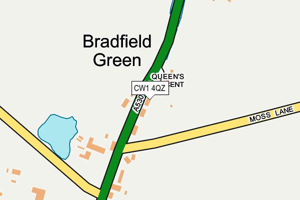 CW1 4QZ map - OS OpenMap – Local (Ordnance Survey) CW1 4QZ map - OS OpenMap – Local (Ordnance Survey)