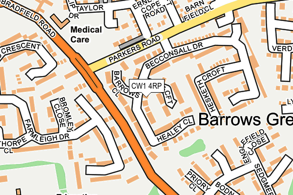 CW1 4RP map - OS OpenMap – Local (Ordnance Survey)