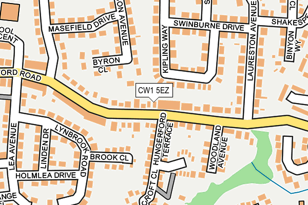 CW1 5EZ map - OS OpenMap – Local (Ordnance Survey) CW1 5EZ map - OS OpenMap – Local (Ordnance Survey)