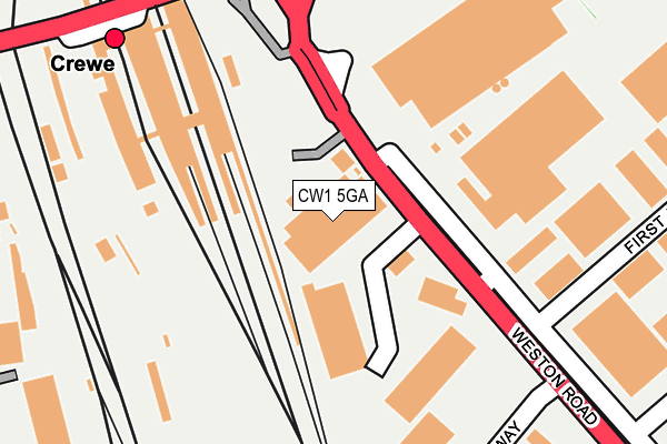 CW1 5GA map - OS OpenMap – Local (Ordnance Survey) CW1 5GA map - OS OpenMap – Local (Ordnance Survey)
