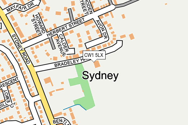 CW1 5LX map - OS OpenMap – Local (Ordnance Survey)