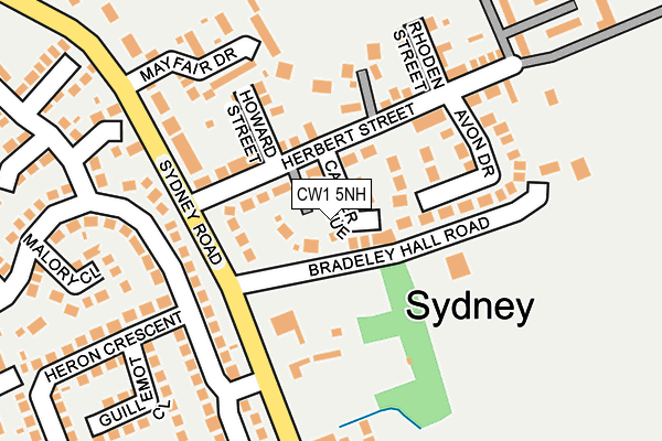 CW1 5NH map - OS OpenMap – Local (Ordnance Survey) CW1 5NH map - OS OpenMap – Local (Ordnance Survey)