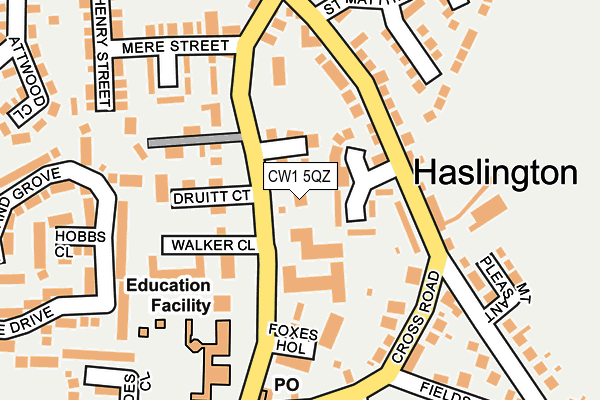 CW1 5QZ map - OS OpenMap – Local (Ordnance Survey) CW1 5QZ map - OS OpenMap – Local (Ordnance Survey)