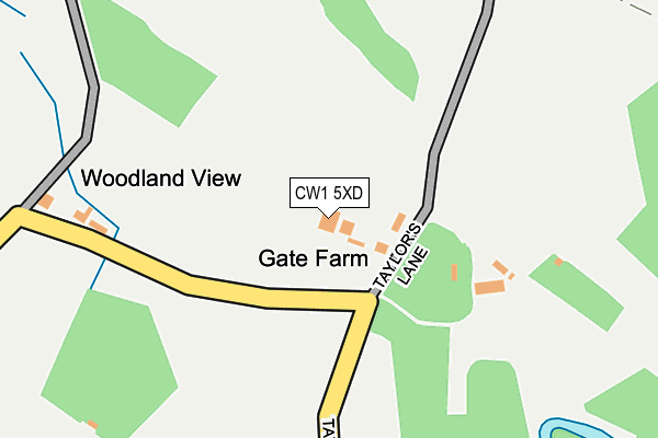 CW1 5XD map - OS OpenMap – Local (Ordnance Survey) CW1 5XD map - OS OpenMap – Local (Ordnance Survey)