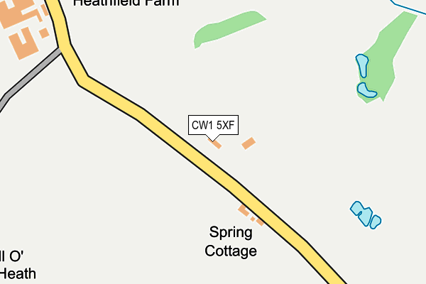 CW1 5XF map - OS OpenMap – Local (Ordnance Survey) CW1 5XF map - OS OpenMap – Local (Ordnance Survey)