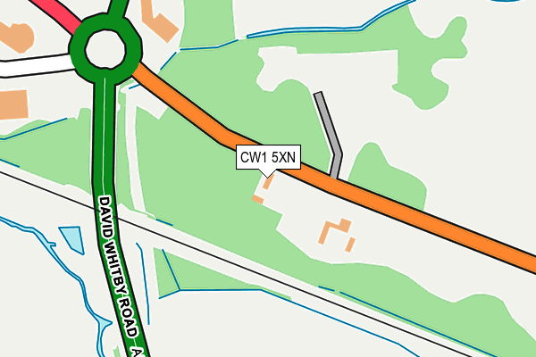 CW1 5XN map - OS OpenMap – Local (Ordnance Survey) CW1 5XN map - OS OpenMap – Local (Ordnance Survey)