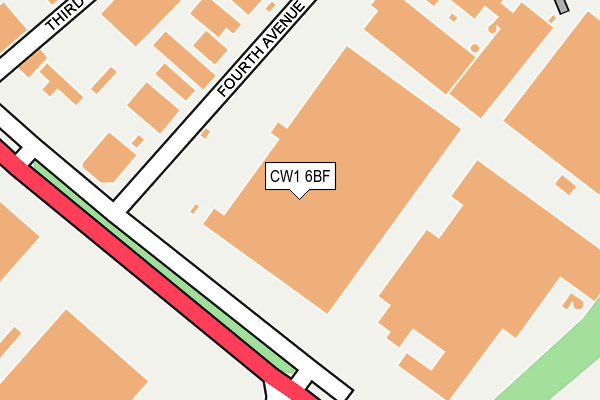 CW1 6BF map - OS OpenMap – Local (Ordnance Survey) CW1 6BF map - OS OpenMap – Local (Ordnance Survey)