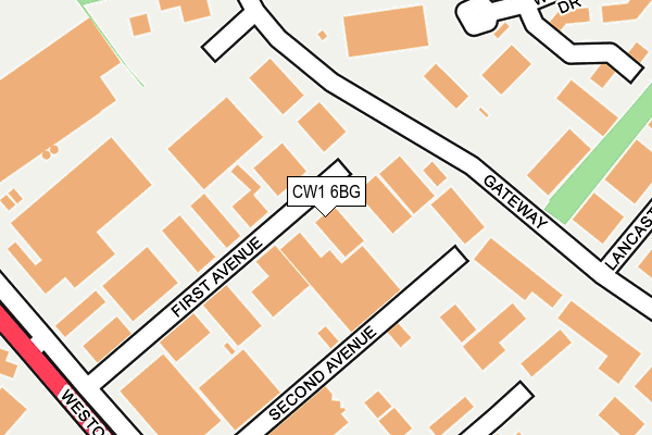 CW1 6BG map - OS OpenMap – Local (Ordnance Survey)