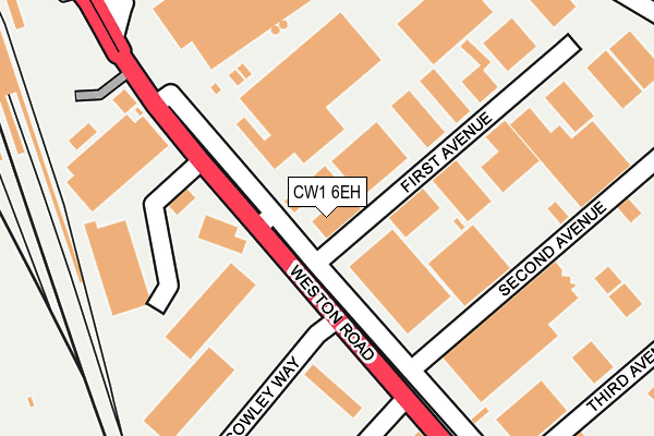 CW1 6EH map - OS OpenMap – Local (Ordnance Survey) CW1 6EH map - OS OpenMap – Local (Ordnance Survey)