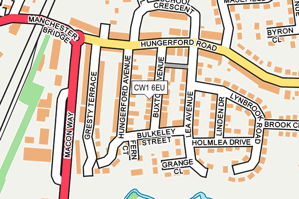 CW1 6EU map - OS OpenMap – Local (Ordnance Survey) CW1 6EU map - OS OpenMap – Local (Ordnance Survey)