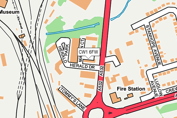 CW1 6FW map - OS OpenMap – Local (Ordnance Survey) CW1 6FW map - OS OpenMap – Local (Ordnance Survey)