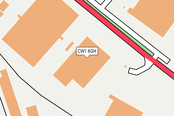 CW1 6GH map - OS OpenMap – Local (Ordnance Survey) CW1 6GH map - OS OpenMap – Local (Ordnance Survey)