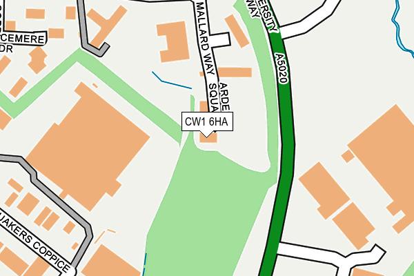 CW1 6HA map - OS OpenMap – Local (Ordnance Survey) CW1 6HA map - OS OpenMap – Local (Ordnance Survey)