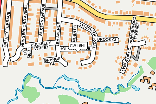 CW1 6HL map - OS OpenMap – Local (Ordnance Survey)