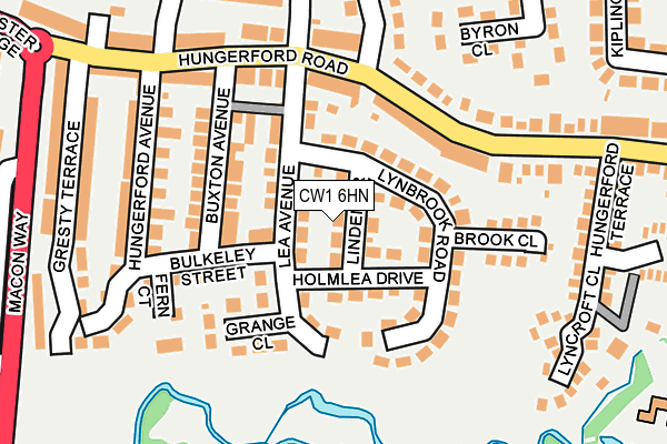 CW1 6HN map - OS OpenMap – Local (Ordnance Survey) CW1 6HN map - OS OpenMap – Local (Ordnance Survey)