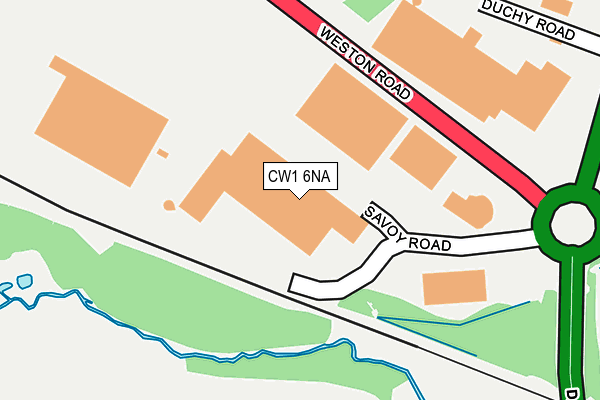 CW1 6NA map - OS OpenMap – Local (Ordnance Survey) CW1 6NA map - OS OpenMap – Local (Ordnance Survey)