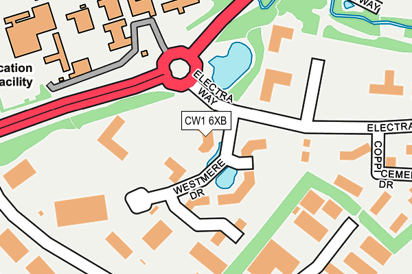 CW1 6XB map - OS OpenMap – Local (Ordnance Survey) CW1 6XB map - OS OpenMap – Local (Ordnance Survey)