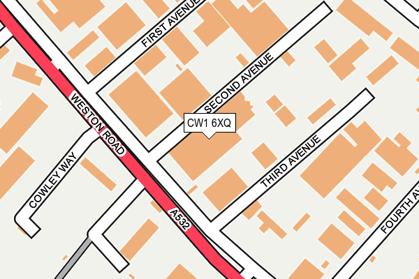 CW1 6XQ map - OS OpenMap – Local (Ordnance Survey) CW1 6XQ map - OS OpenMap – Local (Ordnance Survey)