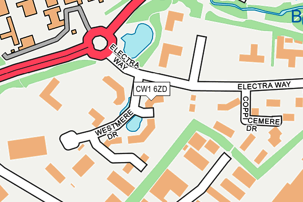 CW1 6ZD map - OS OpenMap – Local (Ordnance Survey) CW1 6ZD map - OS OpenMap – Local (Ordnance Survey)